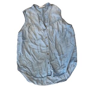 Sleeveless Denim Blue Top Workshop  Republic Clothing Size Medium